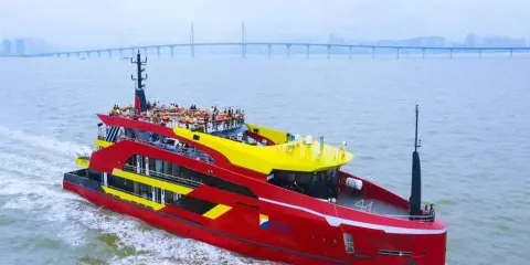 珠海【海上看港珠澳大橋】·九洲港-海上看珠海-澳門夜景