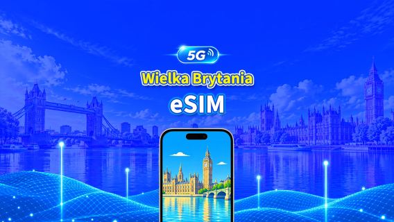 Wielka Brytania 5G eSIM  | 3 sieci | Pełne wsparcie dla AI i TikToka | Pakiet danych dzienny/łączny | 1–30 dni | Rozliczenie 24-godzinne | Kod QR