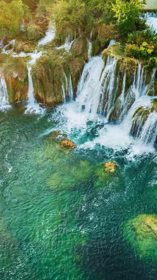 Split departure: Krka National Park waterfall tour (cruise + Promost town)