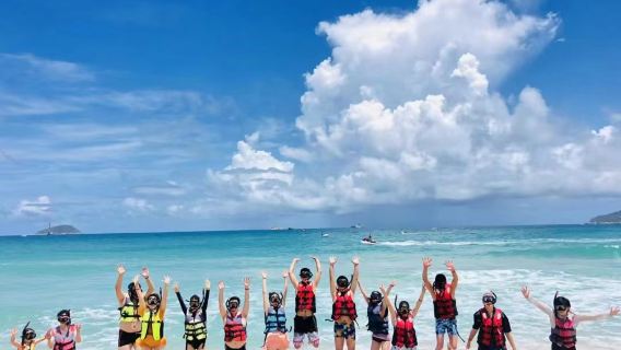 三亞亞龍灣國家旅遊度假區+亞龍灣潛水自由潛水自由潛水1小時【【海上狂歡組合】亞龍灣遠海珊瑚區深潛/機動船/拖傘/飛龍】