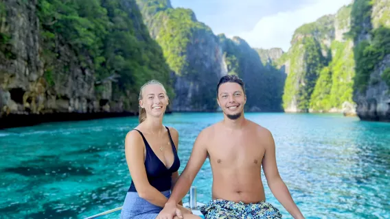 From Phi Phi: Half-Day Morning Speedboat Tour to Maya Bay with Snorkel