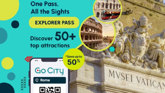 Go City ローマフリーパス【公式運営/40以上の人気観光地を含む/コロッセオ/パンテオン/バチカン博物館】|ローマエクスプローラーパス