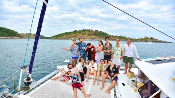 Phuket Bãi Lặn Ngắm San Hô và Du thuyền ngắm hoàng hôn với bữa tối trên thuyền buồm hai thân