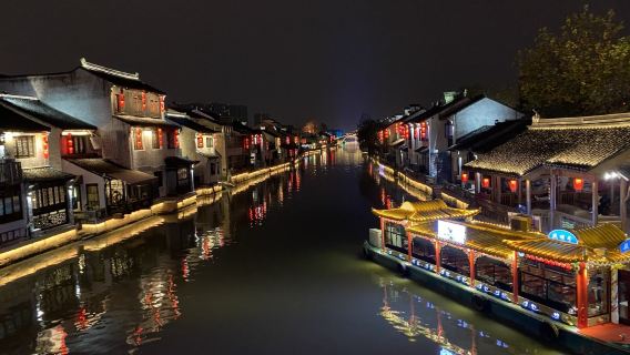 無錫古運河クルーズ船+黿頭渚+霊山小鎮拈花湾|貸切チャーター日帰りツアー【中英露仏独西】#