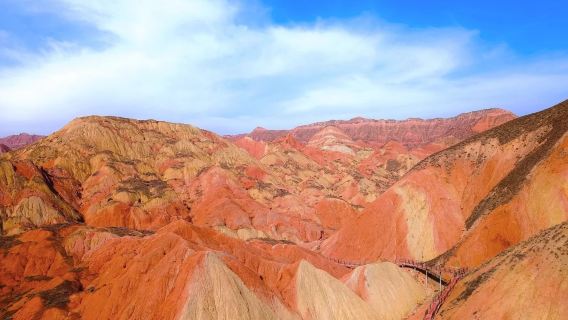 A Collision of Picturesque Landscapes and Fortified Castles: Ink Danxia + Yongtai Ancient City + Zhongshan Bridge 1-day tour