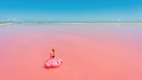 墨西哥·坎昆粉紅湖+西卡萊特野生動物公園包車精品一日遊