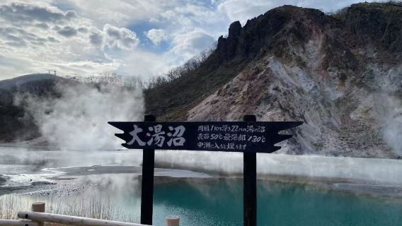 Ab Sapporo - Tagesausflug zu den geothermalen Naturwundern des Tōya-Sees und Noboribetsu (chinesischsprachiger Fahrer + anpassbare Route)