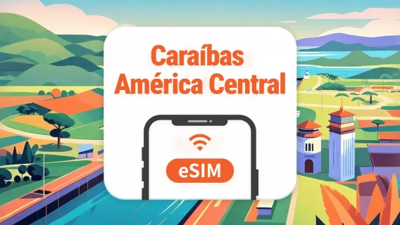 América Central & Caraíbas 13 Países eSIM | Todos os AI & TikTok | 1–30 Dias | Código QR