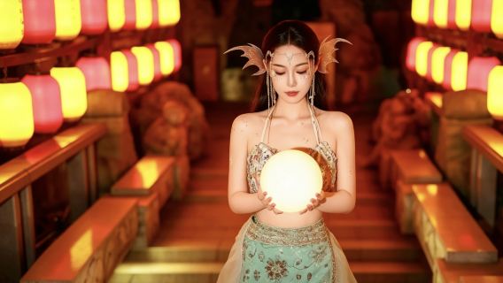 Guilin sun and moon travel photo shoot experience (one-on-one photo shoot service + exquisite ancient-style makeup and styling)