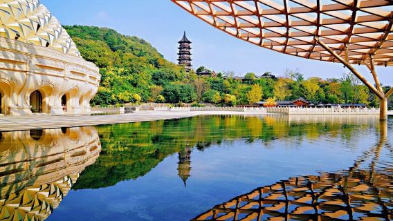 Nanjing Niushou Mountain Cultural Tourism Zone, Buddha's Crown Palace, Laomendong Historic District Day Tour