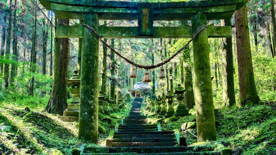 Tagesausflug zum Aso-Berg in Kyushu, Japan: Kamishikimi Kumanoimasu-Schrein, Kusasenri und Kurokawa Onsen