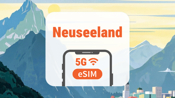 Neuseeland 5G eSIM | KI-Apps & TikTok | 1–30 Tage | QR-Code