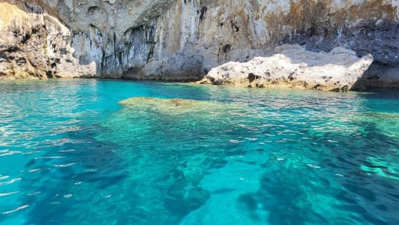 Paleokastritsa: Kasteli, Blue Caves, & Limni Beach Boat Trip