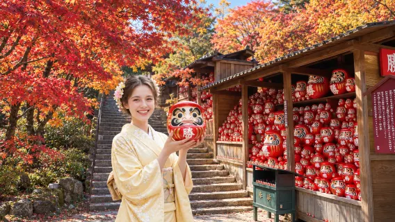 Tour dei luoghi famosi di Osaka e Kyoto | Daruma al tempio Katsuō-ji + panorami di Arashiyama a Kyoto + pellegrinaggio al tempio Kinkaku-ji