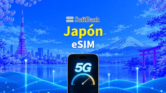 Japón SoftBank 5G eSIM  | Compatible con IA y TikTok | Paquete de datos diario/total | 1–30 días | Facturación por 24 horas | Código QR