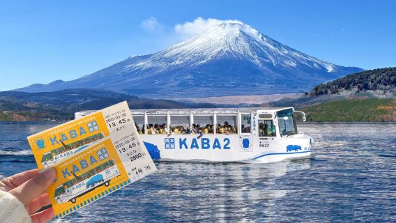 Mt.Fuji Yamanakako Swan Lake Boat and KABA Bus Day Tour