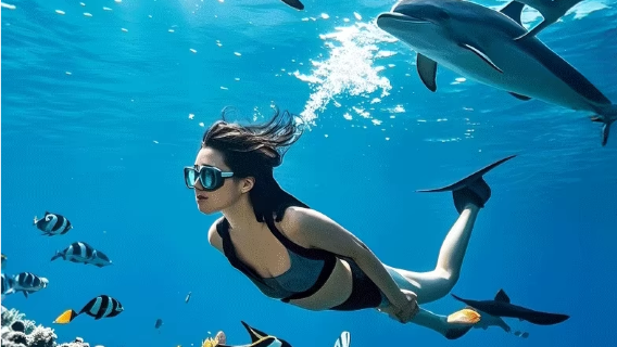 однодневный тур по Красному морю в Хургаде с плаванием с маской, дайвингом, наблюдением за дельфинами, посещением острова Парадайз и прогулкой на лодке со стеклянным дном