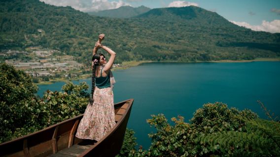 North Bali Highlights Iconic Gate ,Waterfall & Twin Lake Panorama