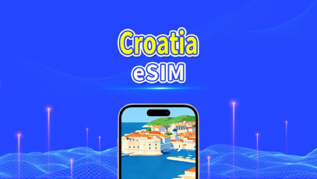 Croatia eSIM | 5G/4G | High-speed data | 24 hours | 1-30 days | QR code