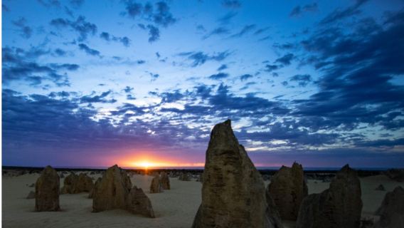 Pinnacles Sonnenuntergang Abendessen und Sandboarding mit Sternenbeobachtung - Englisch Reiseleiter
