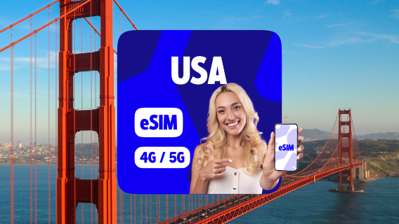 USA Dataabonnemang 4G/5G eSIM | 500MB/Dagar-5GB/Dagar | 24H Beräkning|1-365Dagar