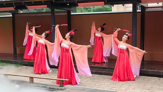 Shanghai hovijuhla – upottava kokemus Tang-dynastian keisarillisesta juhlasta yksityisessä salissa (oma yksityinen tila + Tang-tyylinen musiikki ja tanssi + valo- ja äänishow + ruhtinaallinen kohtelu)