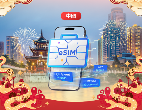 中國 eSIM | 1-30 天 | 高達 60GB 高速數據 | 覆蓋領先網絡