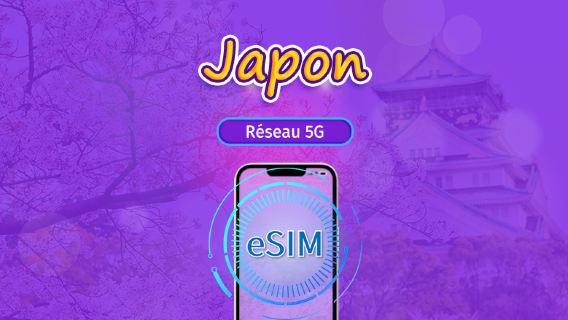 Japon | eSIM 5G | Forfait journalier/forfait total | Facturation 24h | 1 à 30 jours | Code QR