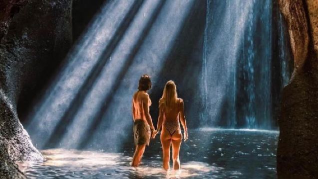 Bali Tukad Capun waterfall + Ubud + private car - optional route 1-day tour