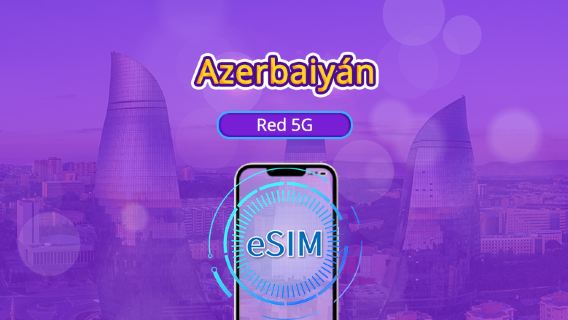 Azerbaiyán | eSIM 5G | Soporta TikTok y ChatGPT | Paquete diario/de datos | Facturación por 24 horas | 1-30 días | Código QR