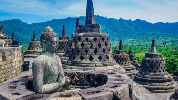 Yogyakarta: Borobudur Temple + Mount Merapi + Prambanan [includes admission ticket/door-to-door transfer]