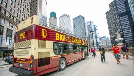 BigBus stedelijke toeristenbus in Chicago, VS (Lake Shore Drive + flexibele hop-on hop-off + Amerikaanse stedelijke sfeer)