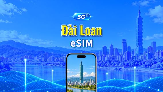 Đài Loan 5G eSIM | Gói dữ liệu ngày/tổng | 1–30 ngày | Tính phí 24 giờ | Mã QR