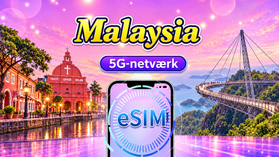 Malaysia 5G eSIM | Understøtter Google Maps/Chat GPT | Daglig pakke/Datapakke | 24 timers fakturering | 1-30 dage | QR-kode