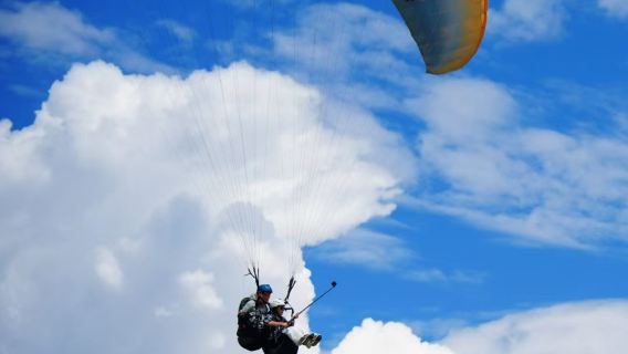 Pengalaman penerbangan luncur layar di Tengchong (jurulatih profesional membimbing + video rakaman GoPro percuma)
