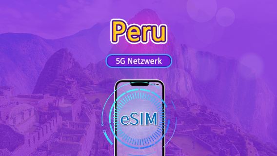 Peru | 5G/4G eSIM | Gesamtpaket | 24-Stunden Abrechnung | 30 Tage | QR-Code