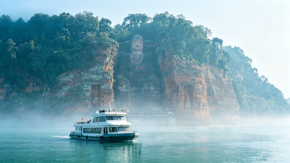 Lawatan Setengah Hari Pelayaran Buddha Gergasi Leshan | Termasuk Tiket Kapal + 30 Minit Perkhidmatan Pemandu Pelancong Sertai + Fon Telinga