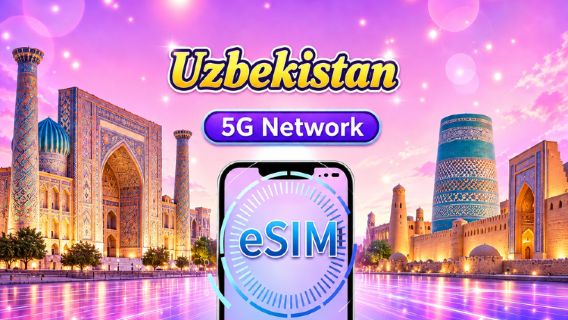 Uzbekistan 5G eSIM | Supports Google Maps / TikTok | Daily Plans / Total Plans | 1–30 Days | 24-Hour Billing | QR Code