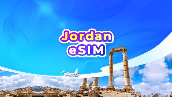 Jordan eSIM | All AI & TikTok | Daglig pakke/data pakke | 24-timers fakturering | QR code