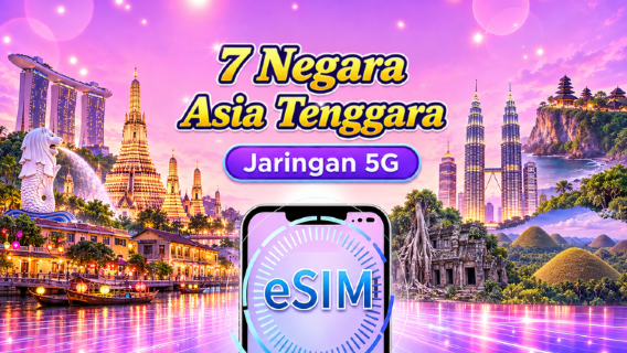 Asia Tenggara (7 negara) | 5G/4G eSIM | Paket harian/Paket data | Billing 24 jam | 1 -30 hari | Kode QR