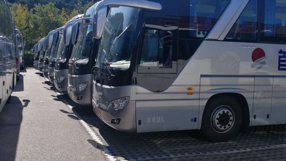 Orari di partenza del bus per la Grande Muraglia di Mutianyu a Pechino con andata e ritorno dalle 7:00 alle 13:30, inclusi servizio navetta e guida dal vivo.