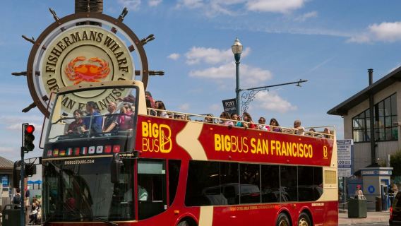 San Francisco: 1-Tages-Hop-on-Hop-off-Bustour + Bootsfahrt in der Bucht