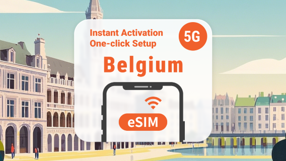 België 5G eSIM | Meerdere netwerken | 1–30 dagen | Directe QR-code