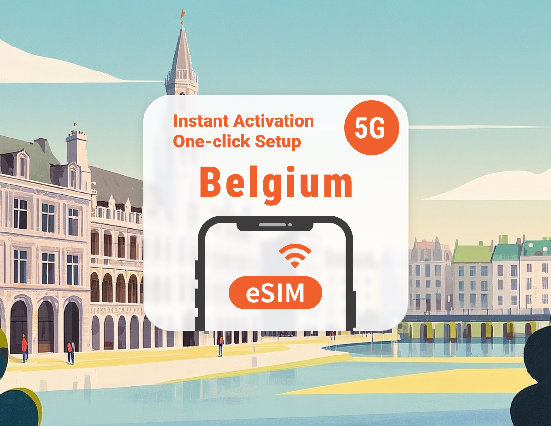 België 5G eSIM | Meerdere netwerken | 1–30 dagen | Directe QR-code