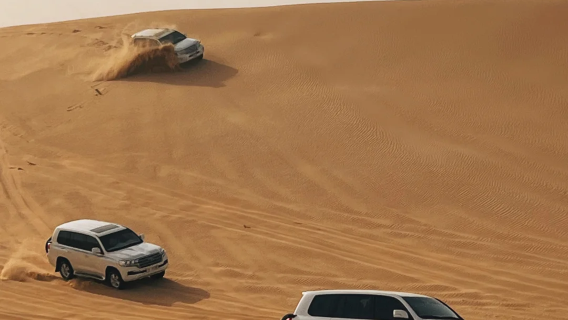Dubai - Abu Dhabi|Dune bashing|Overnight cruise|City transfer|Performance|Campsite|Breakfast