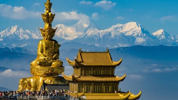 ○Chengdu Emei Dujiangyan und Leshan 3 Tage|Kultureller Zusammenstoß zwischen Buddhismus und Taoismus