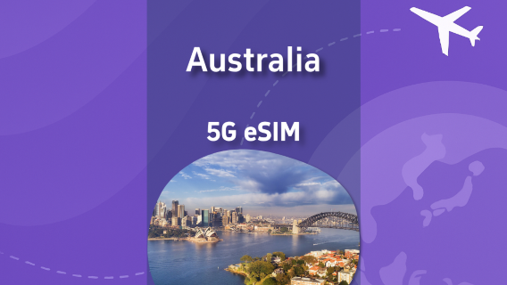 Australia | 5G eSIM | High-Speed ​​Data | Daily Pass / Total Data Package | 1-30 Days | Natural day | Quick Installation | QR Code