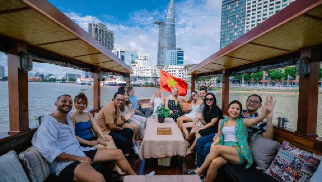 Boutique sightseeingcruise over de Saigon-rivier