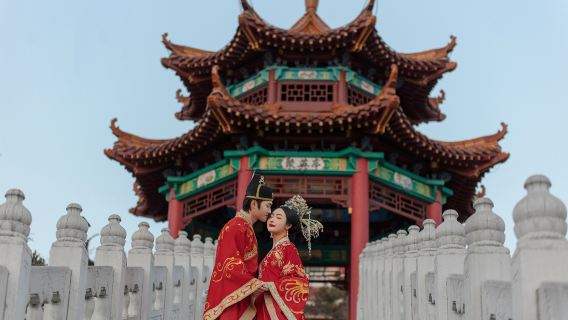 北京旅行写真【ウェディング写真撮影、マイクロフィルム、航空写真/メイクアップと衣料品&アクセサリー/ウェディング写真撮影/チャーター車ガイド/カスタマイズされた旅程】