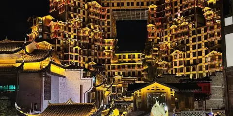 張家界奇樓索道日遊含七十二層樓-土家風情園-白羊古剎-天門山